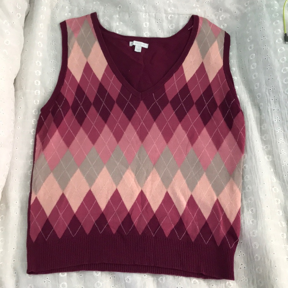 Argyle Vest- perfect to pair with a blouse!